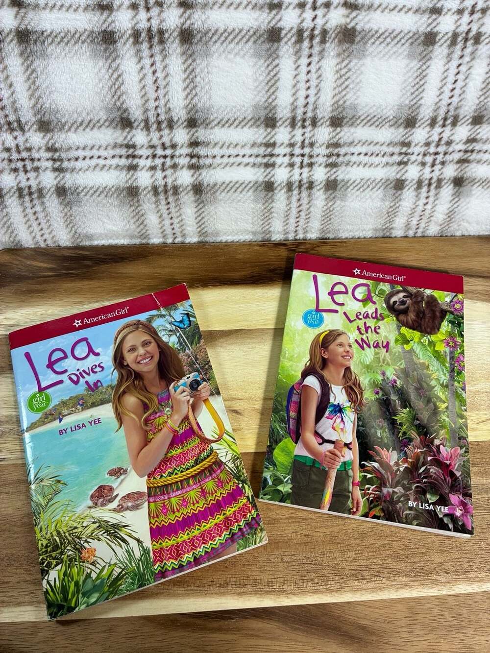 American Girl Lea Dives In & Lea Leads The Way Books By Lisa Yee